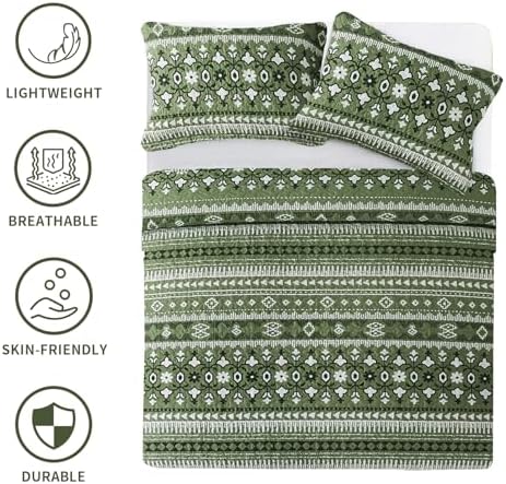BEDIFANY Boho King Quilt Set 3 Piece 1