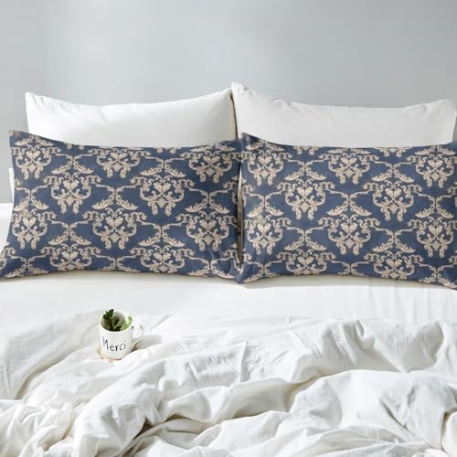 Feelyou Twin Size Damask Fitted Sheet Set