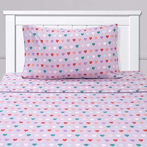 Sweet Home Collection 1500 Supreme Kids Bed Sheet Set - Twin XL Heart Design