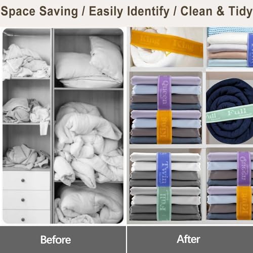 Siaomo Bed Sheet Organizer Bands - 4PCS Blue for Twin