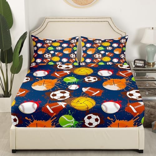 Erosebridal Soccer Sheet Set Twin Size