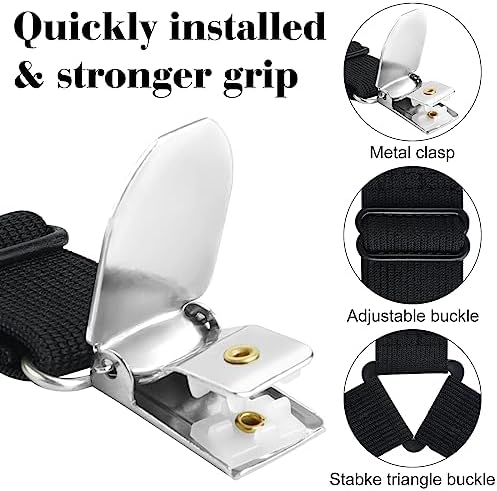 Morcheiong 4 Piece Sheet Straps Adjustable Fasteners for Beds Sofas Tablecloths