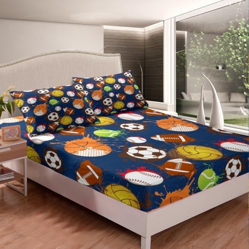 Erosebridal Soccer Sheet Set Twin Size