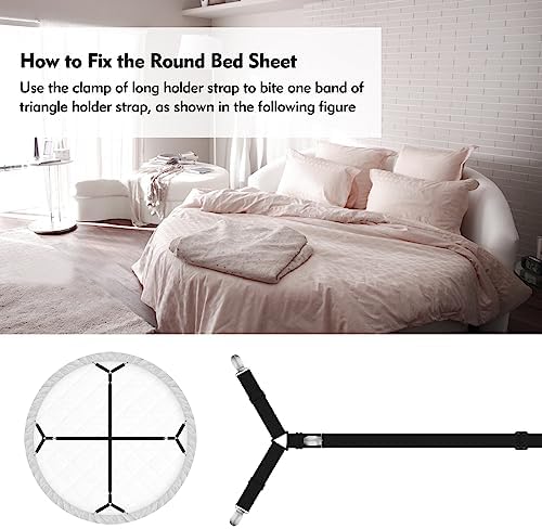 Eiruseed Bed Sheet Holder Straps 42 Pcs Black