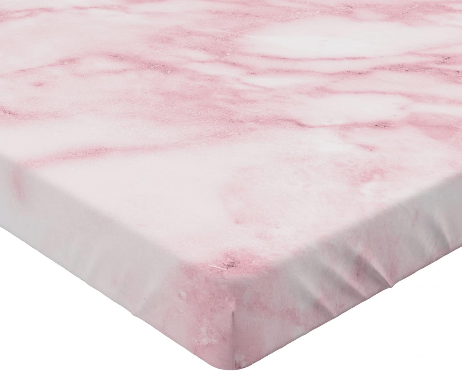 Ambesonne Marble Print Fitted Sheet Pale Pink California King 1