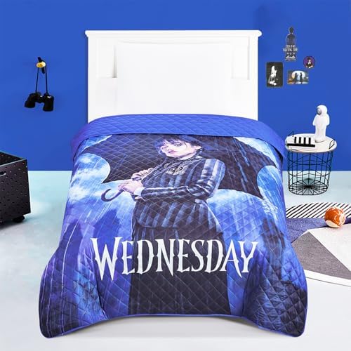 Wednesday Addams Twin Bedding Set with Decals