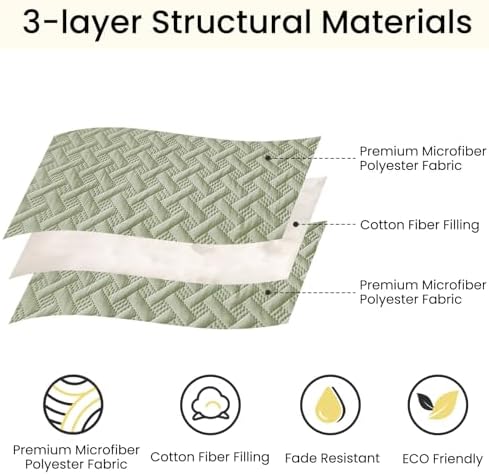 JYHOPE Queen Sage Green Comforter Set