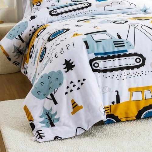 NTBED Twin Construction Truck Comforter Set for Boys
