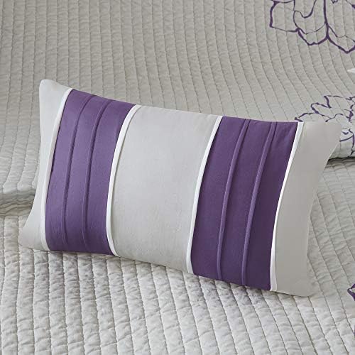 Madison Park Lola 100 Cotton Quilt Set - Purple 6 Piece