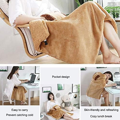 Firlar Heated Shawl USB Flannel Throw Blanket