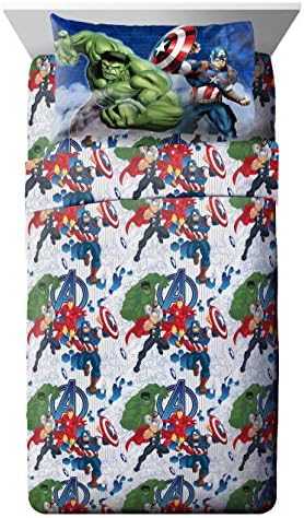 Jay Franco Marvel Avengers Blue Circle Comforter Set Twin