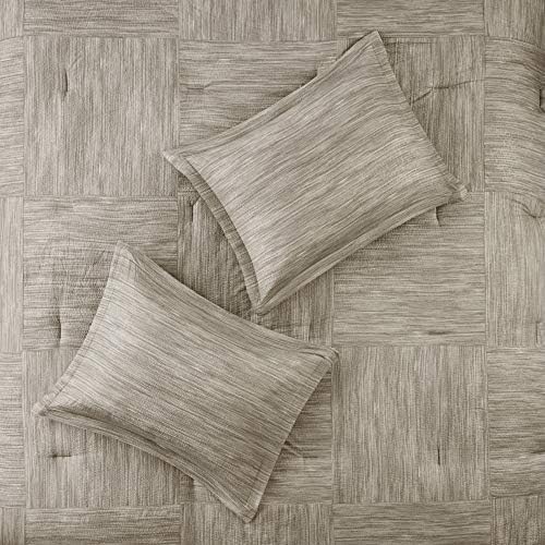 Madison Park Walter Seersucker Comforter Set Queen Size Taupe