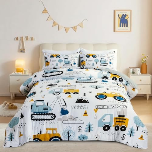 NTBED Twin Construction Truck Comforter Set for Boys