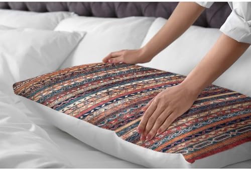Retro Stripes Pillow Case Soft Breathable Queen Size 20x26 Inches 1