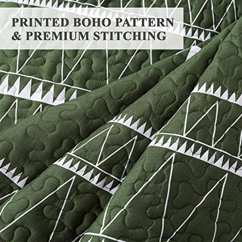 Andency Green Quilt Set California King 3Pcs