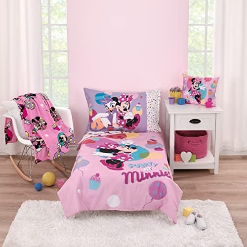 NoJo Disney Minnie Mouse Party Bed Set 4 Piece