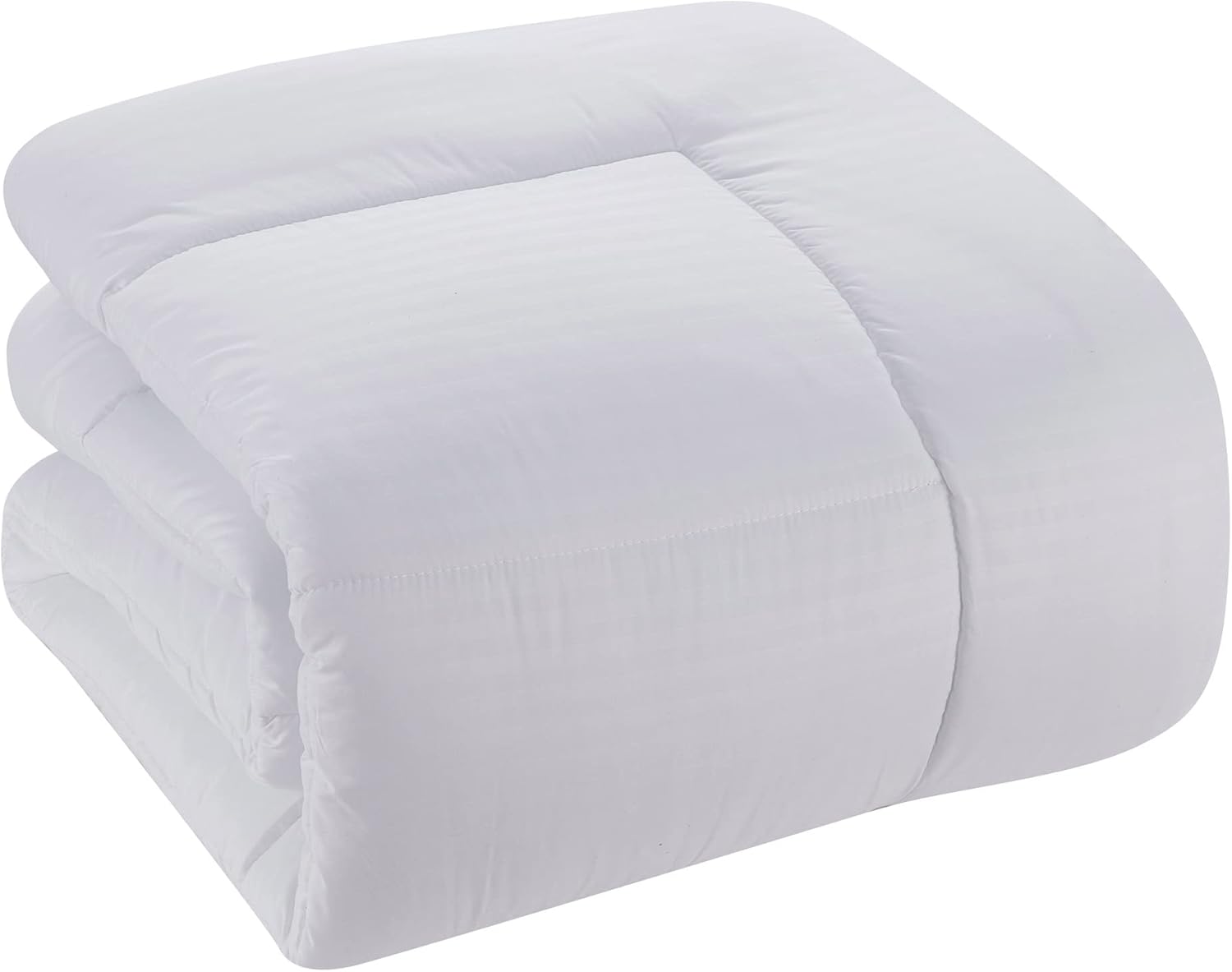 Twin Comforter Set Dobby White 6 Piece Bed in a Bag