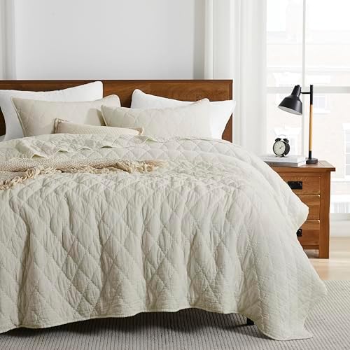 Palassio Beige Twin Quilt Set with 1 Sham 1