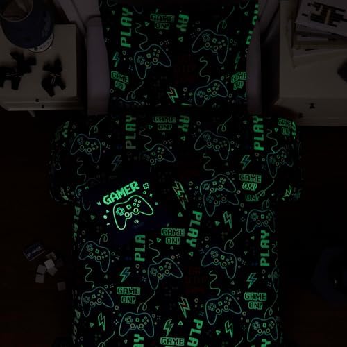 Wink Deer Glow in Dark Gamer Comforter Set for Boys