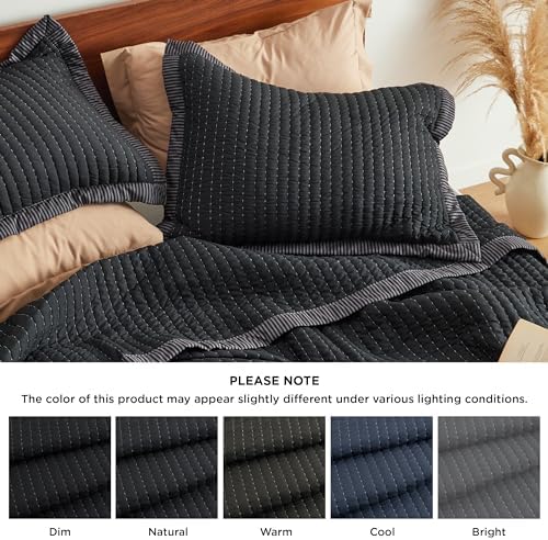 Bedsure King Quilt Set - 3-Piece Lightweight Corduroy Bedspread