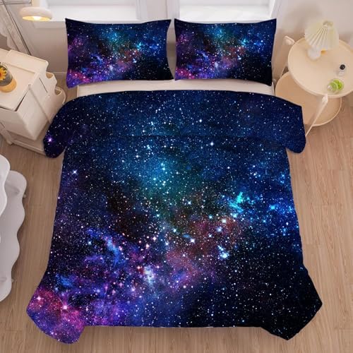 Kxry Galaxy Comforter Set Twin Size 3D Printing