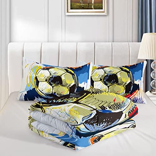 BSNTHO Football Comforter Set for Boys Kids Teens
