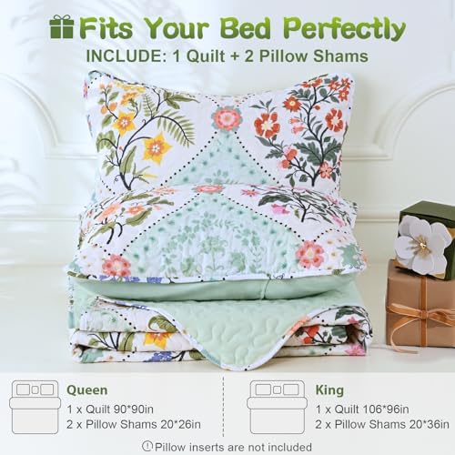 Uspring King Size Quilt Set with Soybean Fiber Fill