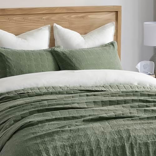 EVERGRACEHOME Stonewashed Cotton Quilt Set Full Queen
