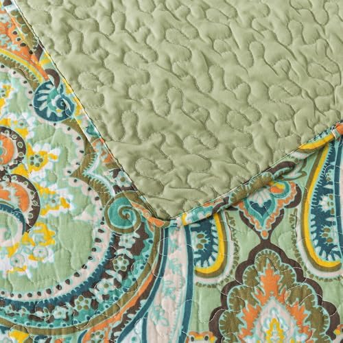 Etwel Queen Quilt Set Lightweight Cotton Bedspread with Reversible Design