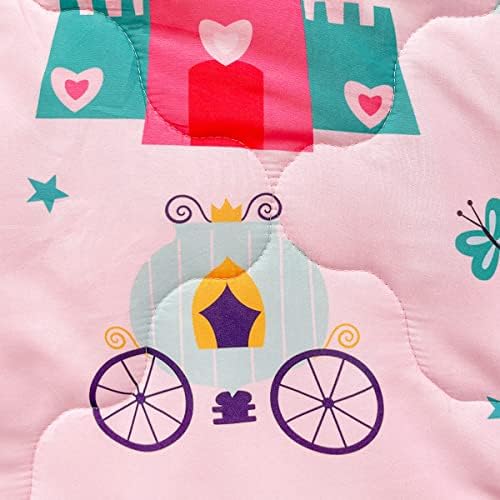 Wajade Kids Pink Princess Comforter Set Bed in a Bag
