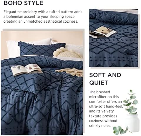 Bedsure California King Comforter Set - Navy Blue 1