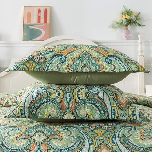 Etwel Queen Quilt Set Lightweight Cotton Bedspread with Reversible Design