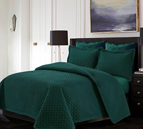 Tribeca Living Teal Oversized Queen Quilt Set