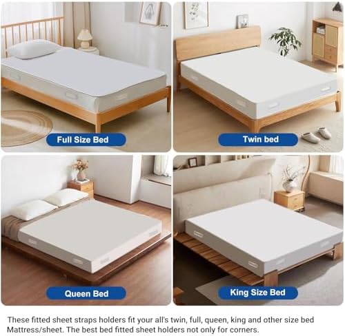Tabiaprd Bed Sheet Holders 8 Pack Upgrade Fasteners