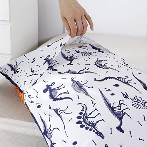 RYNGHIPY Dinosaur Comforter Set Twin Size Dark Blue Kids Bedding