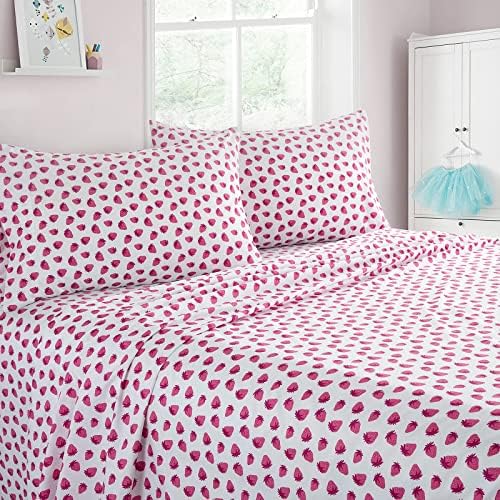 Vonty Kids Twin XL Sheet Set Strawberry Pattern