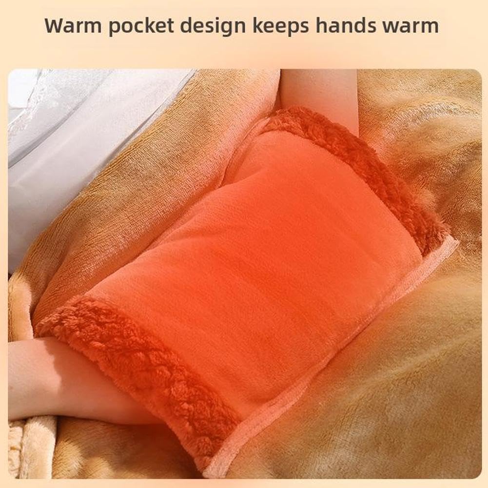 KITPIPI Electric Heated Blanket 31x24 USB Portable Cordless
