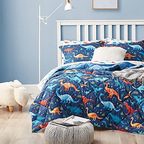 UMCHORD Kids Twin Dinosaur Comforter Set 5 Piece
