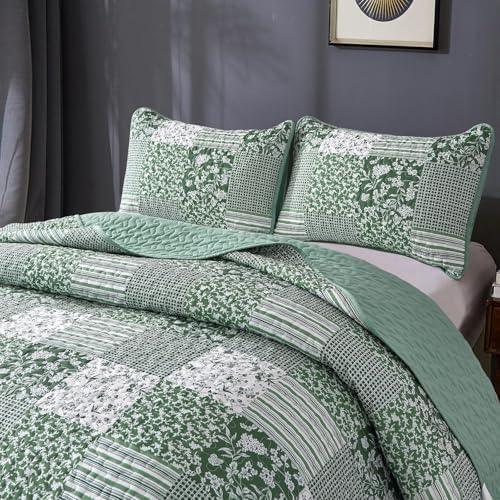 Mybedsoul Green Quilt Set Twin Size 2pcs