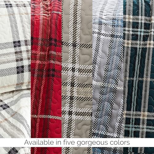 Southshore Fine Living Inc Red Plaid King Quilt Set