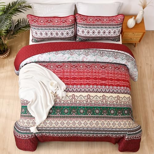 WONGS BOHO KING QUILT SET 103x90 3 PIECES