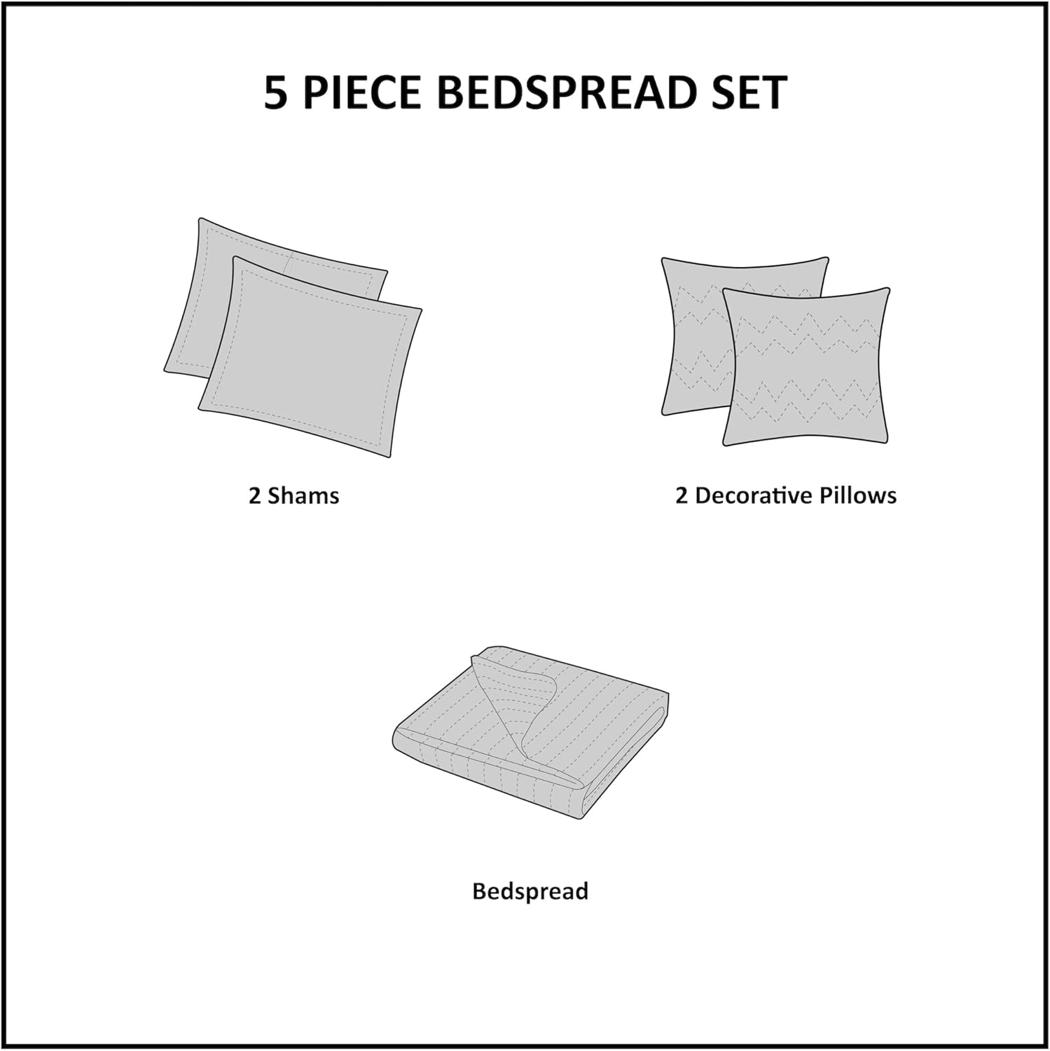 Madison Park Princeton Reversible Bedspread Set Red 5 Piece King
