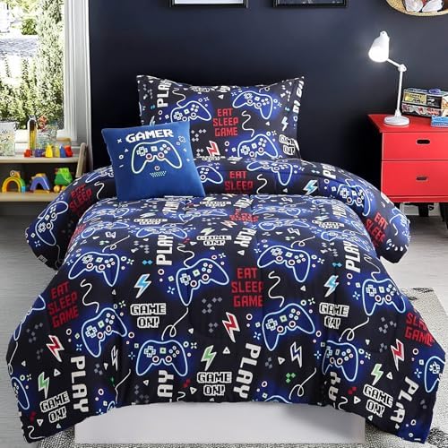 Wink Deer Glow in Dark Gamer Comforter Set for Boys