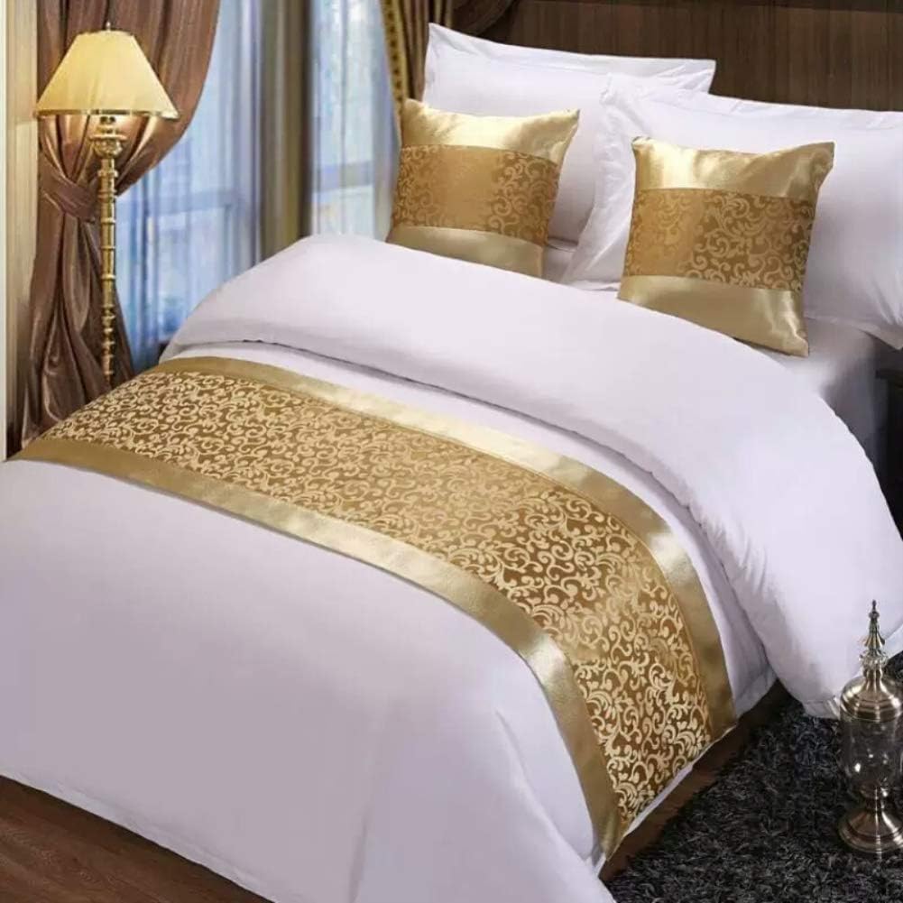 Twelve Champagne Bed Scarf Runner for 120cm Bed