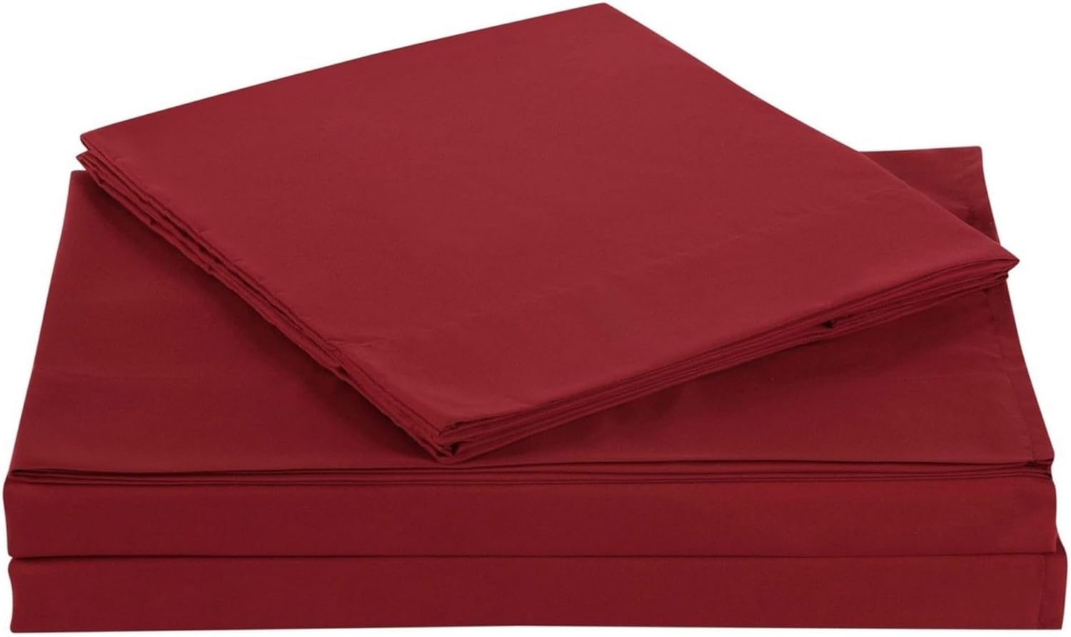 My World Solid Sheet Set Twin XL 3-Piece Red Polyester