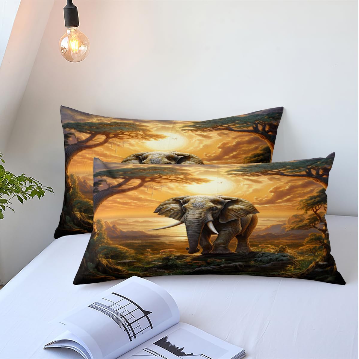 Yixinzhuanjin Elephant Bed Sheet Set King Size
