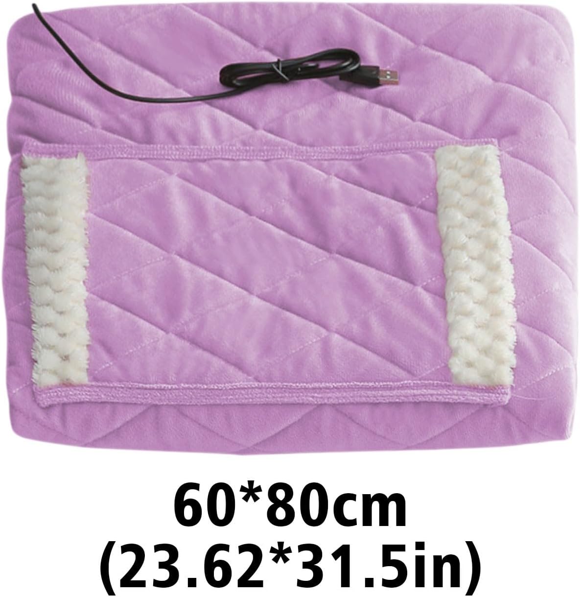 Portable USB Heated Lap Blanket Cozy Fleece Warm