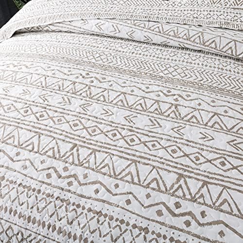 NEWLAKE Reversible Quilt Bedspread Set Queen Size