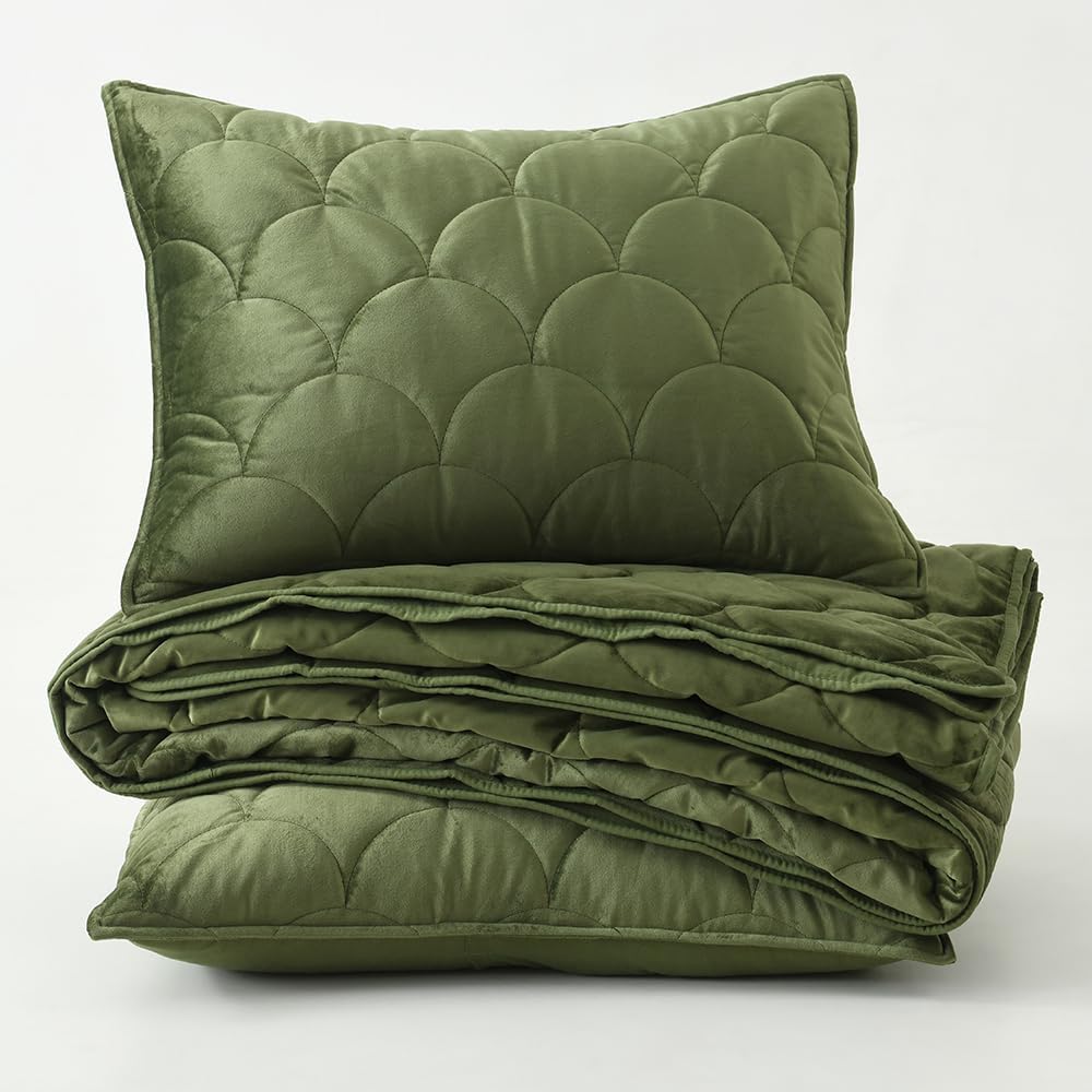 HORIMOTE HOME Velvet Quilt Set Queen Size