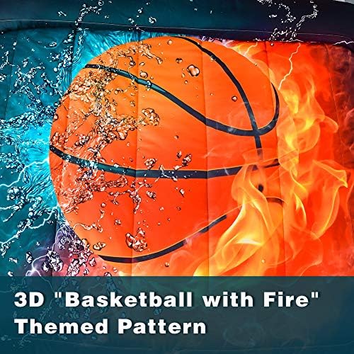 Andency 3D Basketball Comforter Set Twin 66x90 Inch